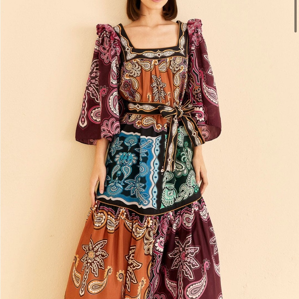 Farm Rio- Multicolor sweet mermaid dress